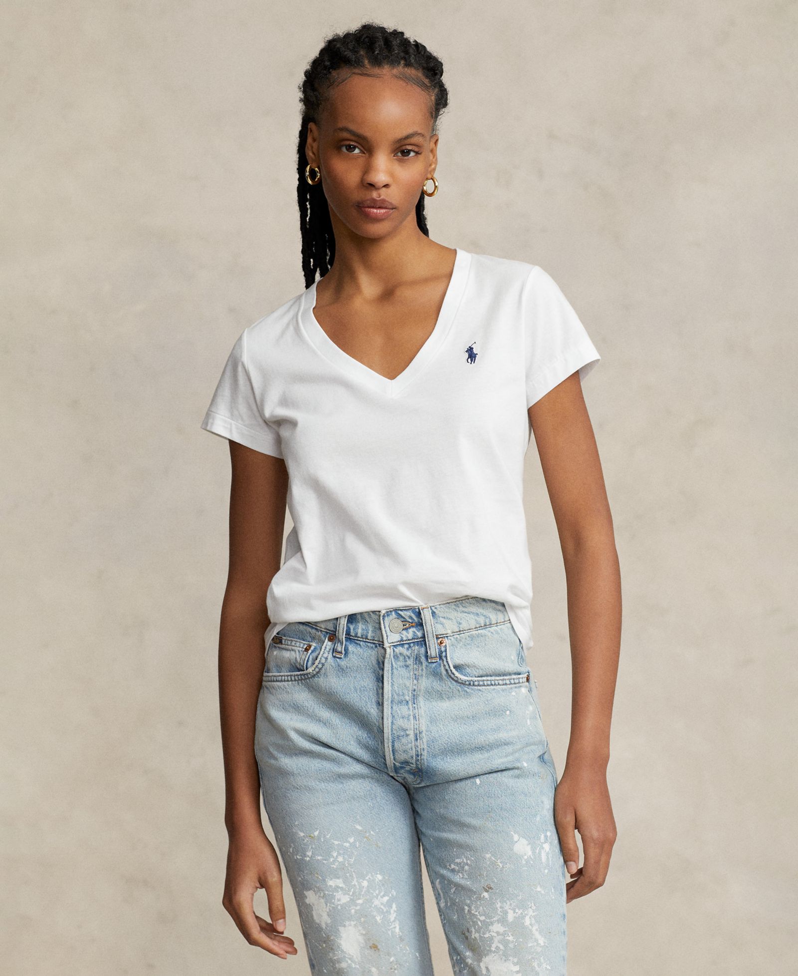Polo Ralph Lauren Women's V-Neck Short-Sleeve T-Shirt