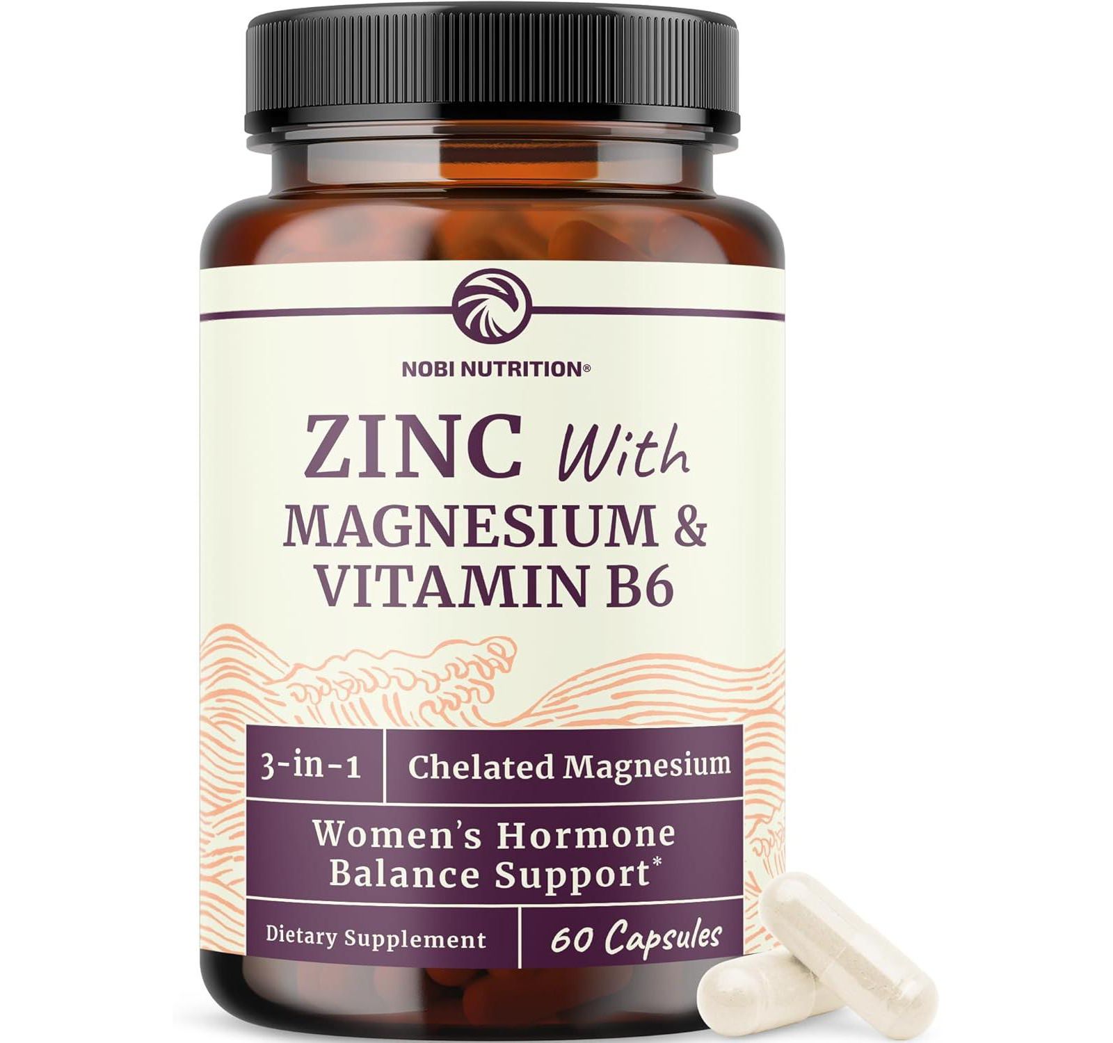 Magnesium, Zinc, and B6 Capsules, 60ct