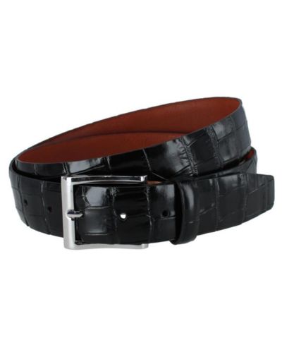 TRAFALGAR Men's Elias Embossed Gator 35mm Leather Belt