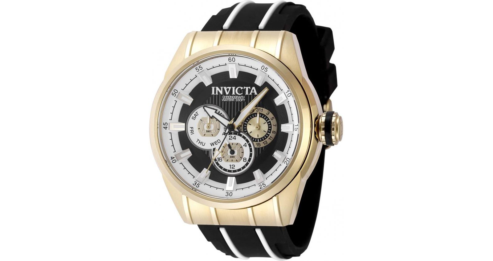 Invicta Men's 49055 Speedway  Quartz Chronograph White, Black Dial Watch