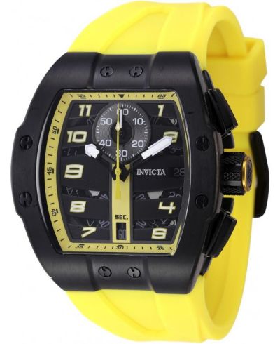 Мужские часы Invicta 47371 Invicta Racing Quartz Multifunction Black, Yellow Dial