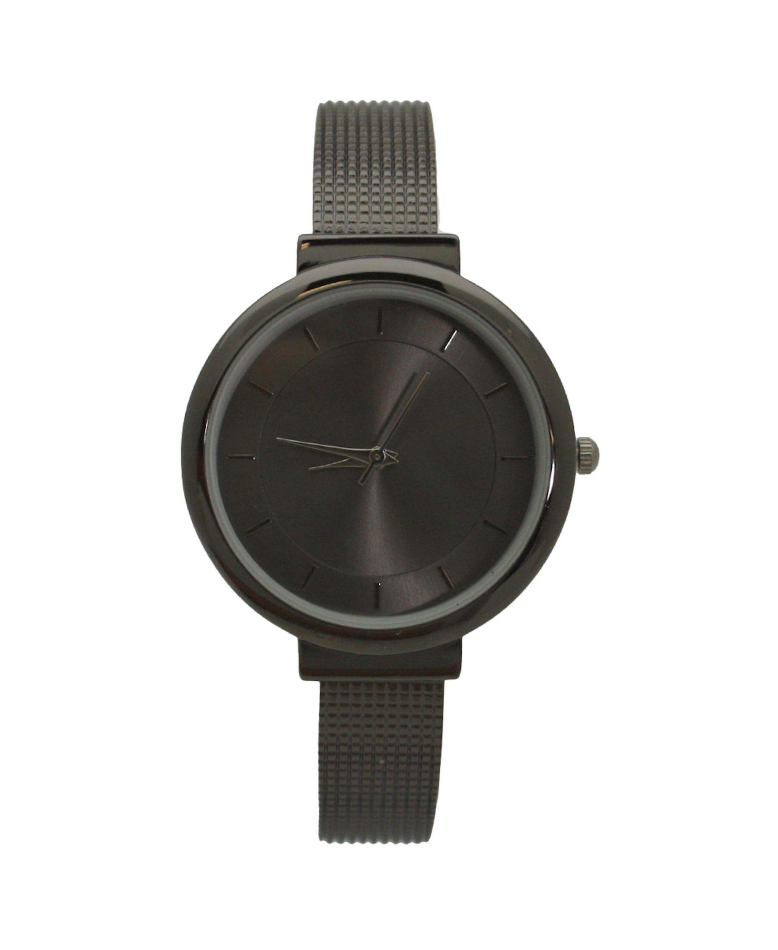 Часы Olivia Pratt Gunmetal Shiny Face Textured Bangle Watch