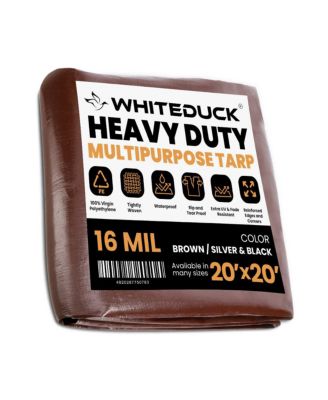 Полиэтиленовый тент 8 oz., 20x20, серебристый и черный