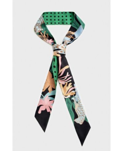 Шарф Jessie Zhao New York Silk Skinny Night Jungle Gathering