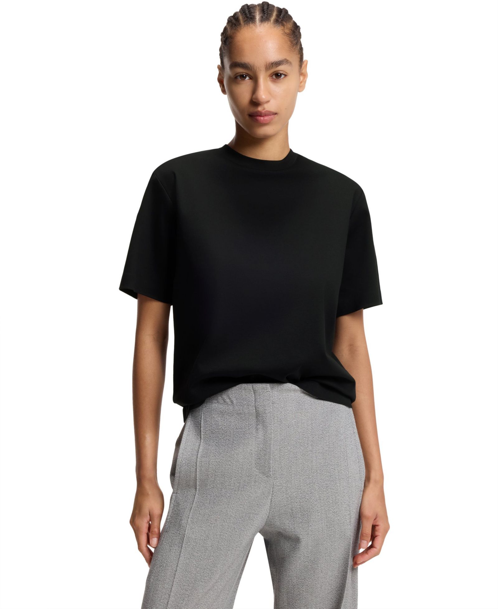 BOSS by Hugo Boss Women's Mercerized Cotton Relaxed-Fit T-Shirt
