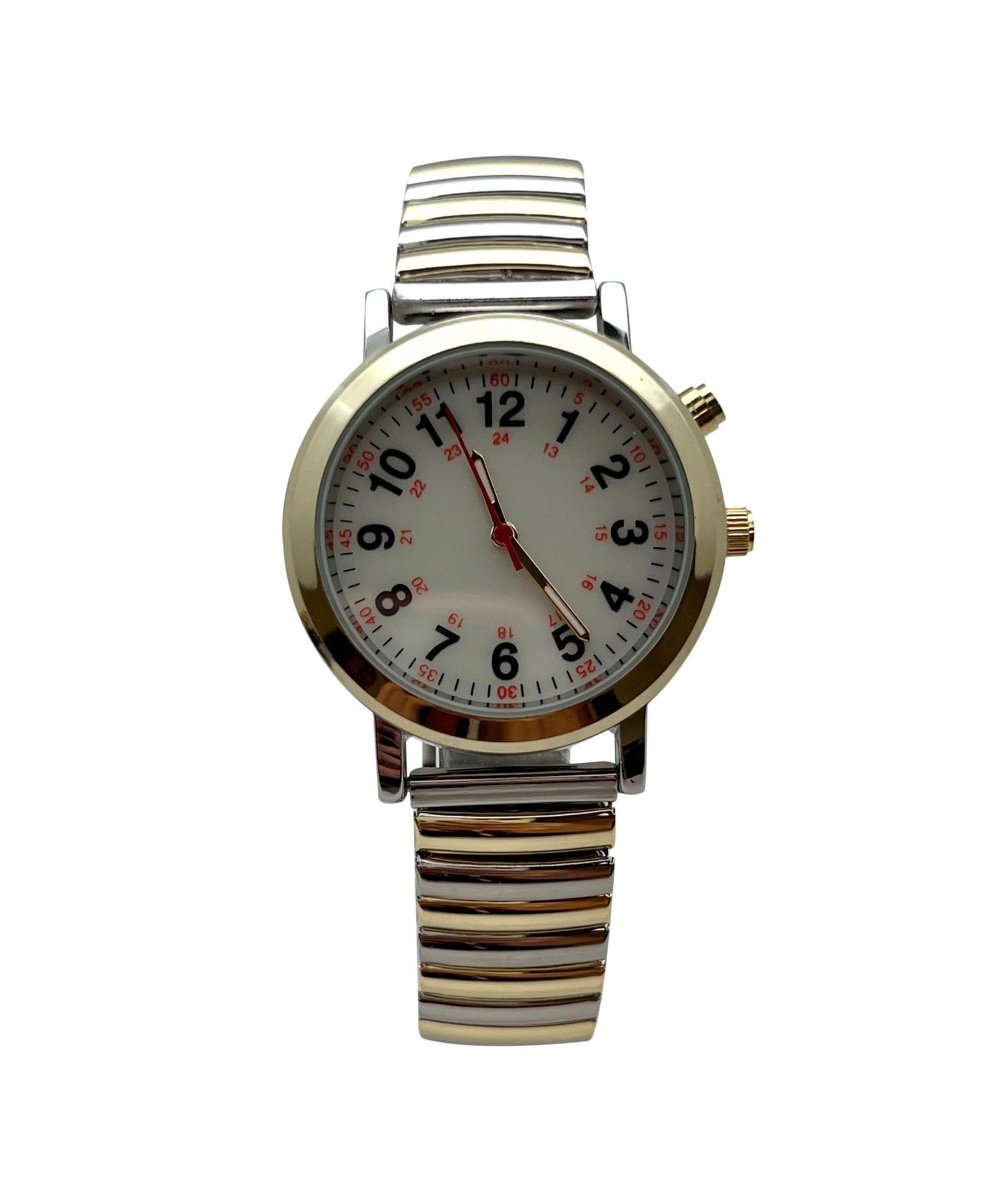 Женские часы Olivia Pratt Two Tone Stretch Band Easy Read с секундной стрелкой