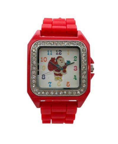 Olivia Pratt Red Merry Christmas Silicone Band Themed Women Watch