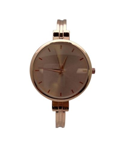 Часы Olivia Pratt Rose Gold Big Face Minimalist Bezel Bangle Women Watch