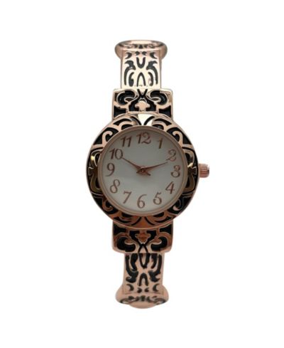 Женские часы Olivia Pratt Metallic and Detailed Round Face Bangle