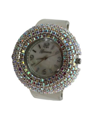 Женские часы Olivia Pratt Silver Sparkle Rhinestones Chunky Bangle