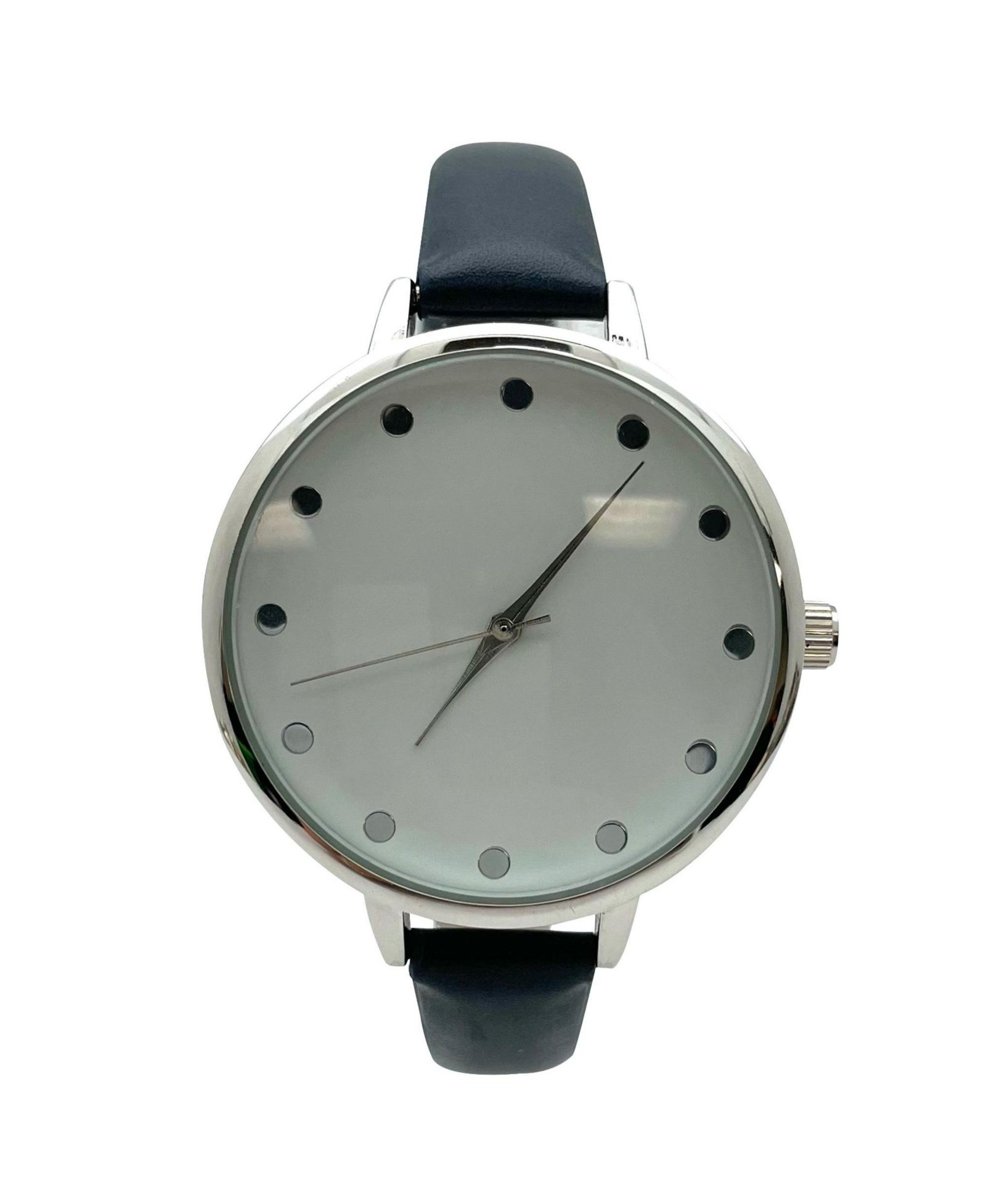 Olivia Pratt Solid Vibrant Color Everyday Faux Leather Women Watch, Navy