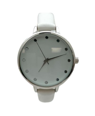 Olivia Pratt Solid Vibrant Color Everyday Faux Leather Women Watch, White