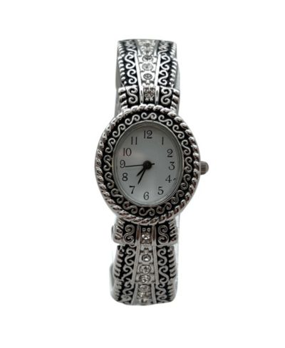 Olivia Pratt Женские серебряные часы-браслет Elegant Textured