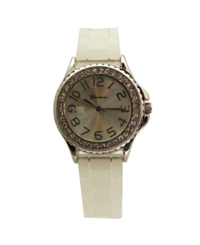 Olivia Pratt Женские часы Olivia Pratt Clear Every Day Silicone и Rhinestones