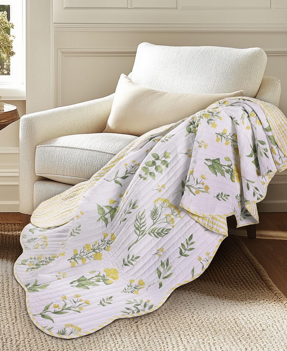 Levtex стеганое покрывало Daffodil Reversible, 50" x 60"