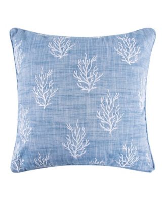 Levtex Batik Ocean Embroidered Decorative Pillow, 18" x 18"
