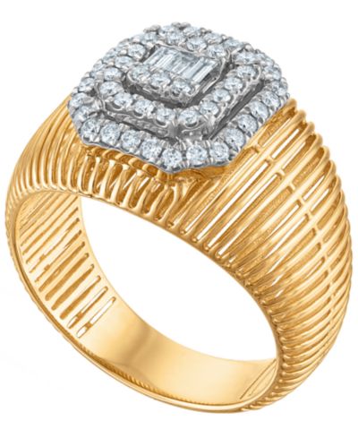 Macy's White Diamond Ring (0.45 ct. t.w.) in 14k Yellow Gold