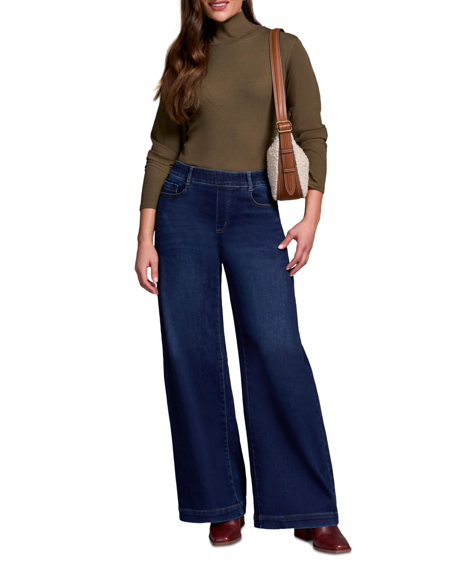 TRIBAL Women's Audrey Boundless Stretch Denim Pull-On Flare Jeans