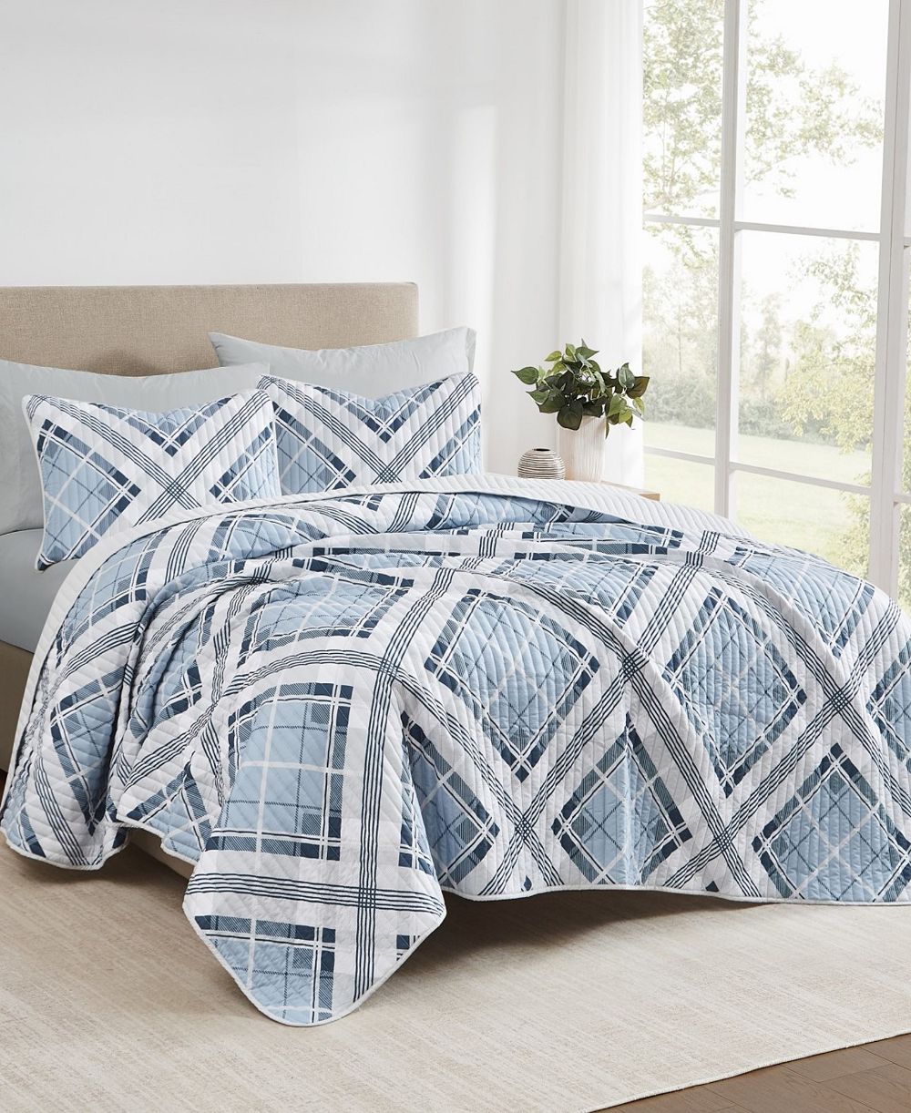 Truly Soft Lars Plaid 3-Pc. Quilt Set, Full/Queen