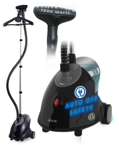 SALAV Smart Auto Off Upright Garment Steamer with Wheels and Descaler Maintenance Packet