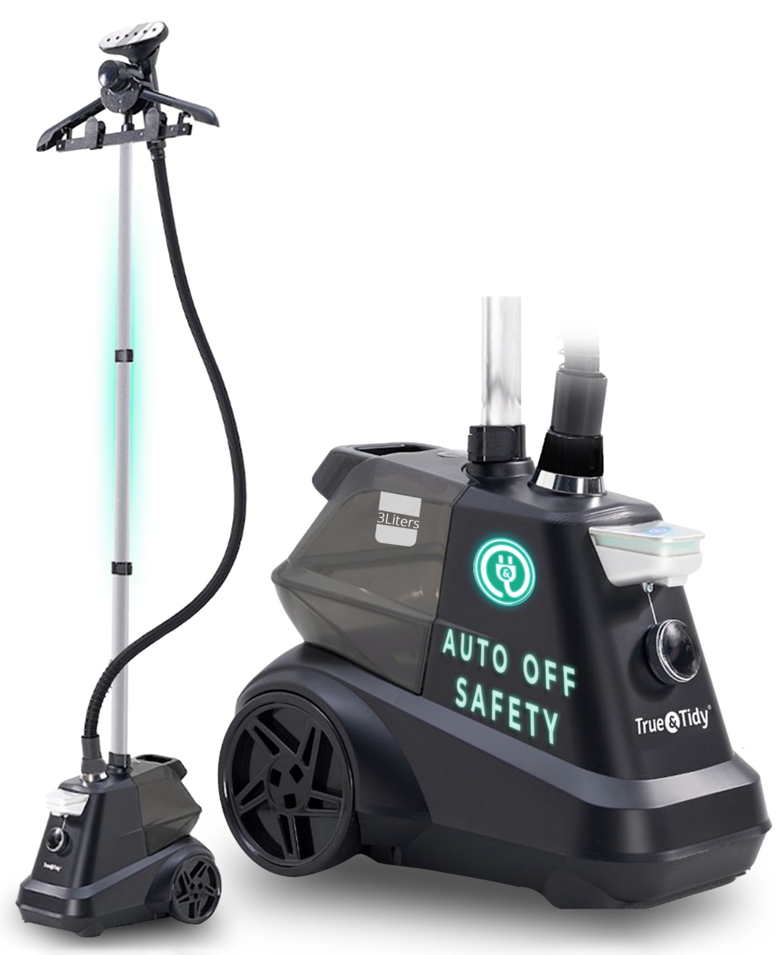 Промышленный отпариватель True & Tidy 1800W с функцией автоотключения и выбором пара