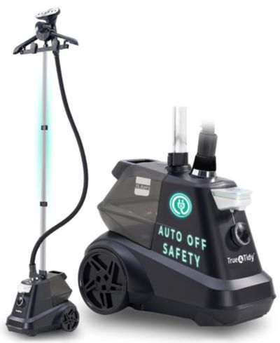 True & Tidy Industrial Grade 1800W Garment Steamer with Smart Auto-Off Safety and Steam Selection