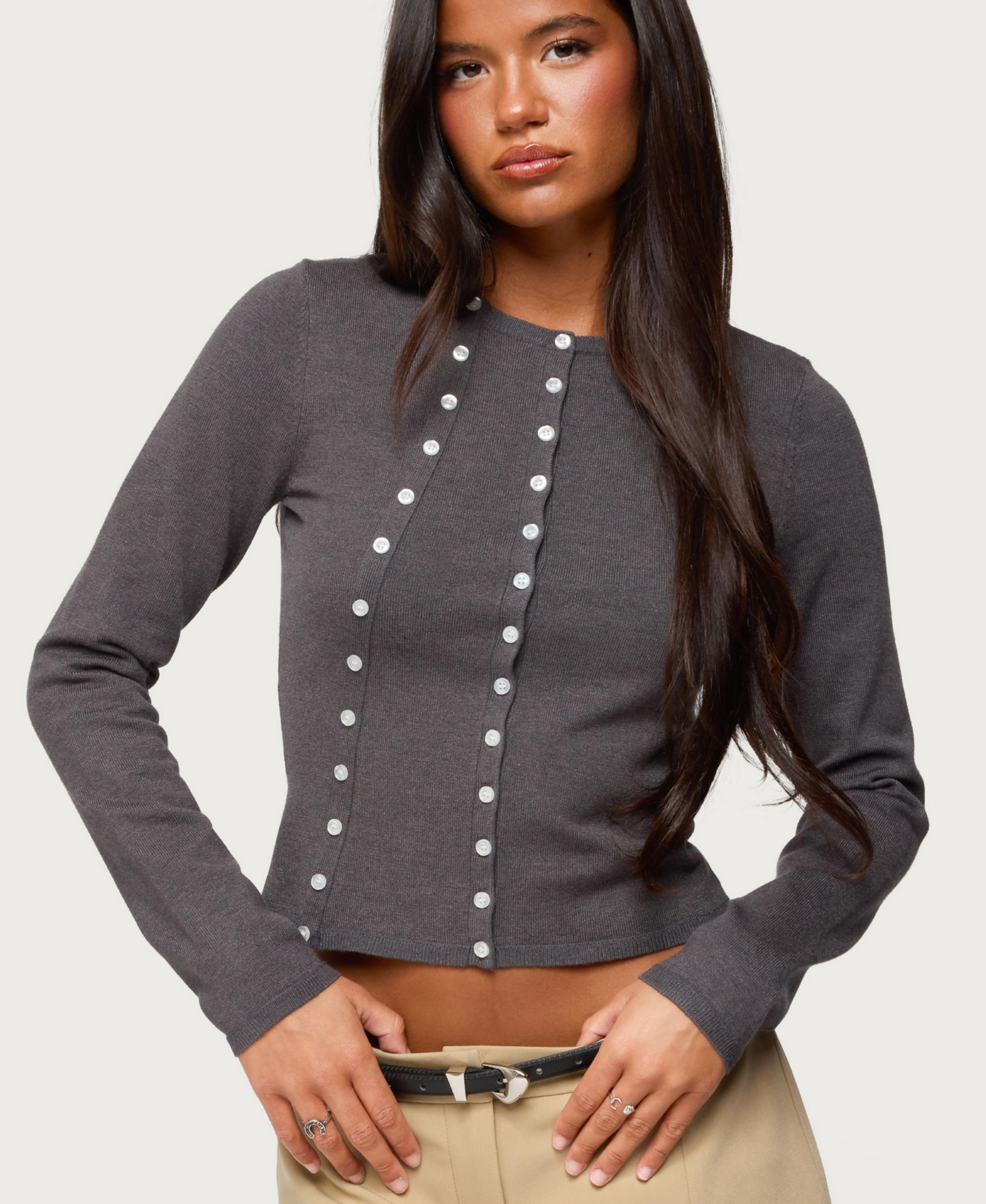 Edikted Женский вязаный кардиган Hestia Button Up