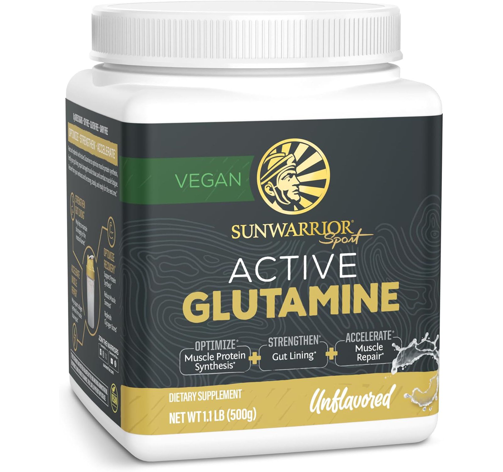 Сыворотка US Active Glutamine Unflavored 500g Tub (100 srv)