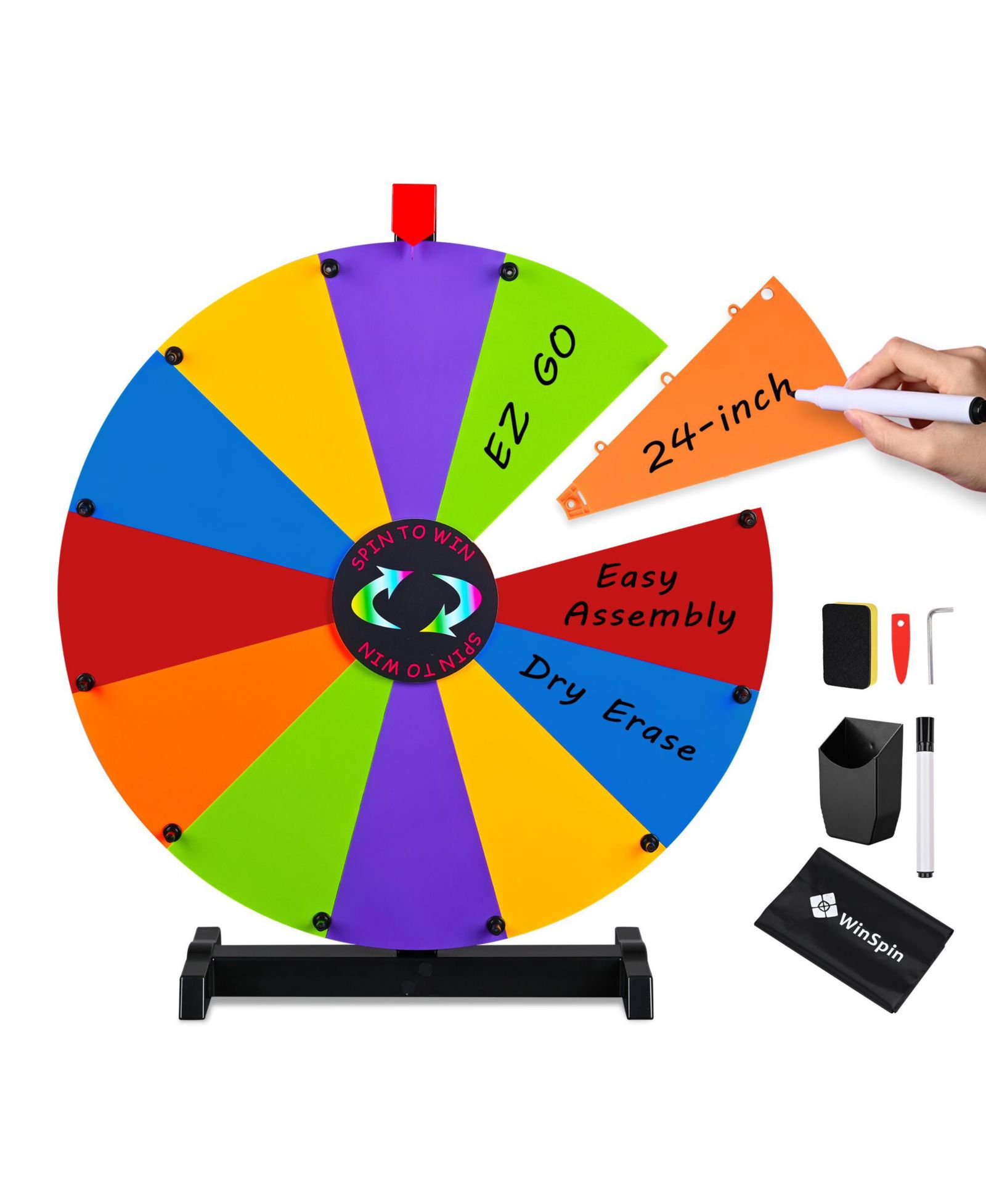 WinSpin модульный игровой стол для розыгрыша призов 24" с 12 ячейками для сухого стирания