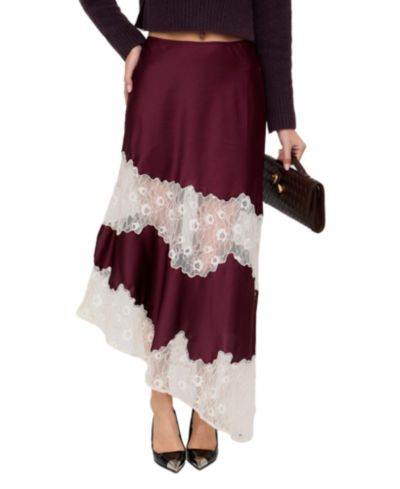 Lily and Lionel London Women's Eleanor Lace Insert Midi Skirt