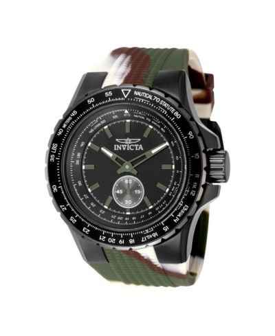 Invicta Мужские кварцевые многофункциональные часы Aviator с черным циферблатом