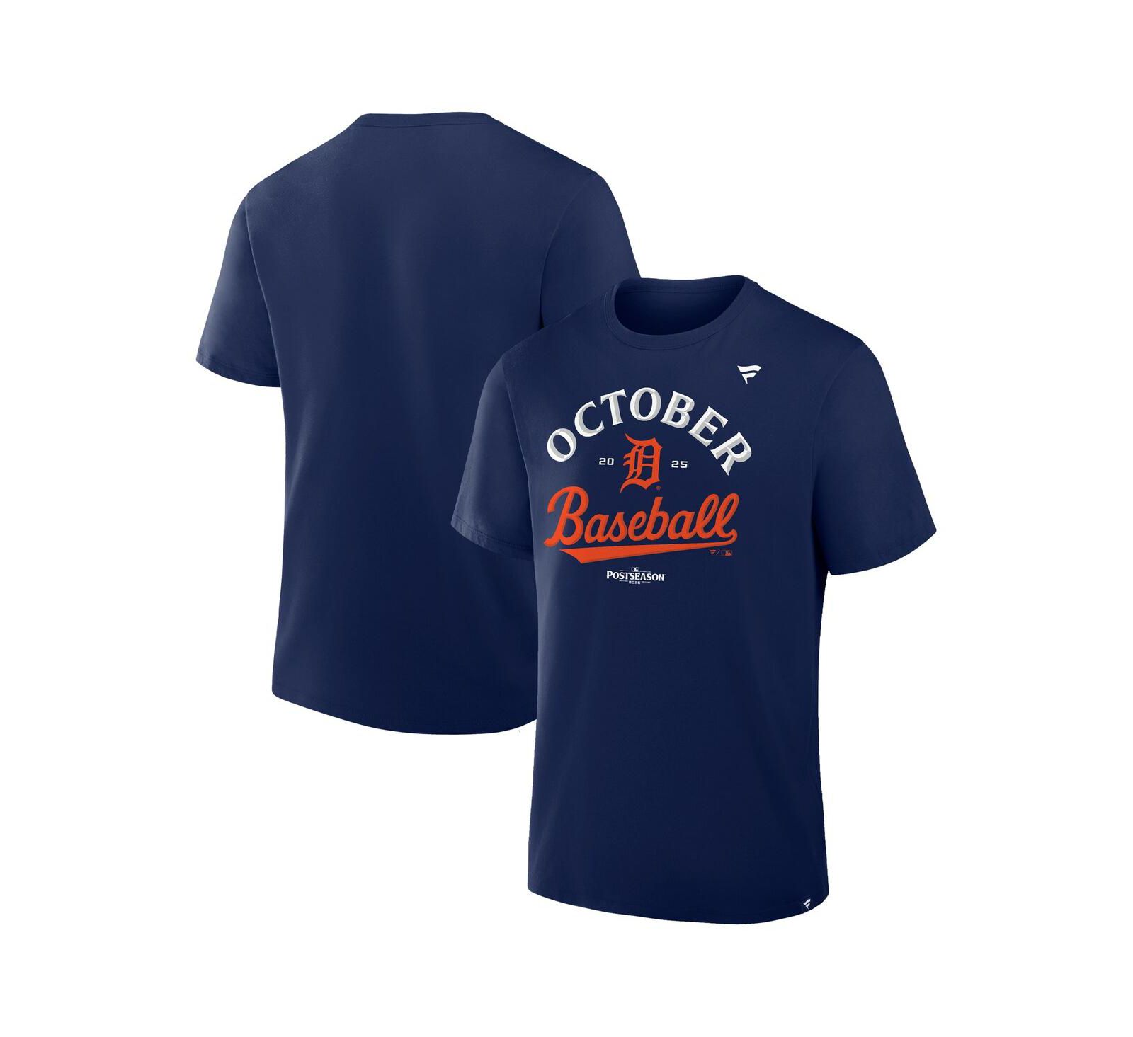 Мужская футболка Fanatics Navy Detroit Tigers 2025 MLB Postseason Locker Room