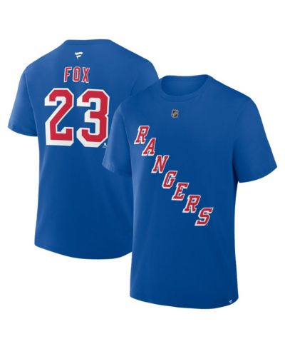 Fanatics мужская футболка Adam Fox Blue New York Rangers Authentic Stack Name & Number