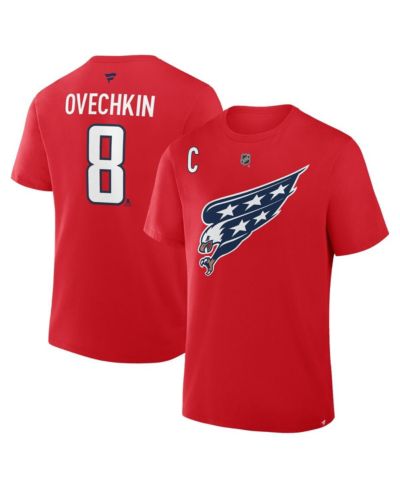 Fanatics Men's Alexander Ovechkin Red Washington Capitals Authentic Stack Name & Number T-Shirt