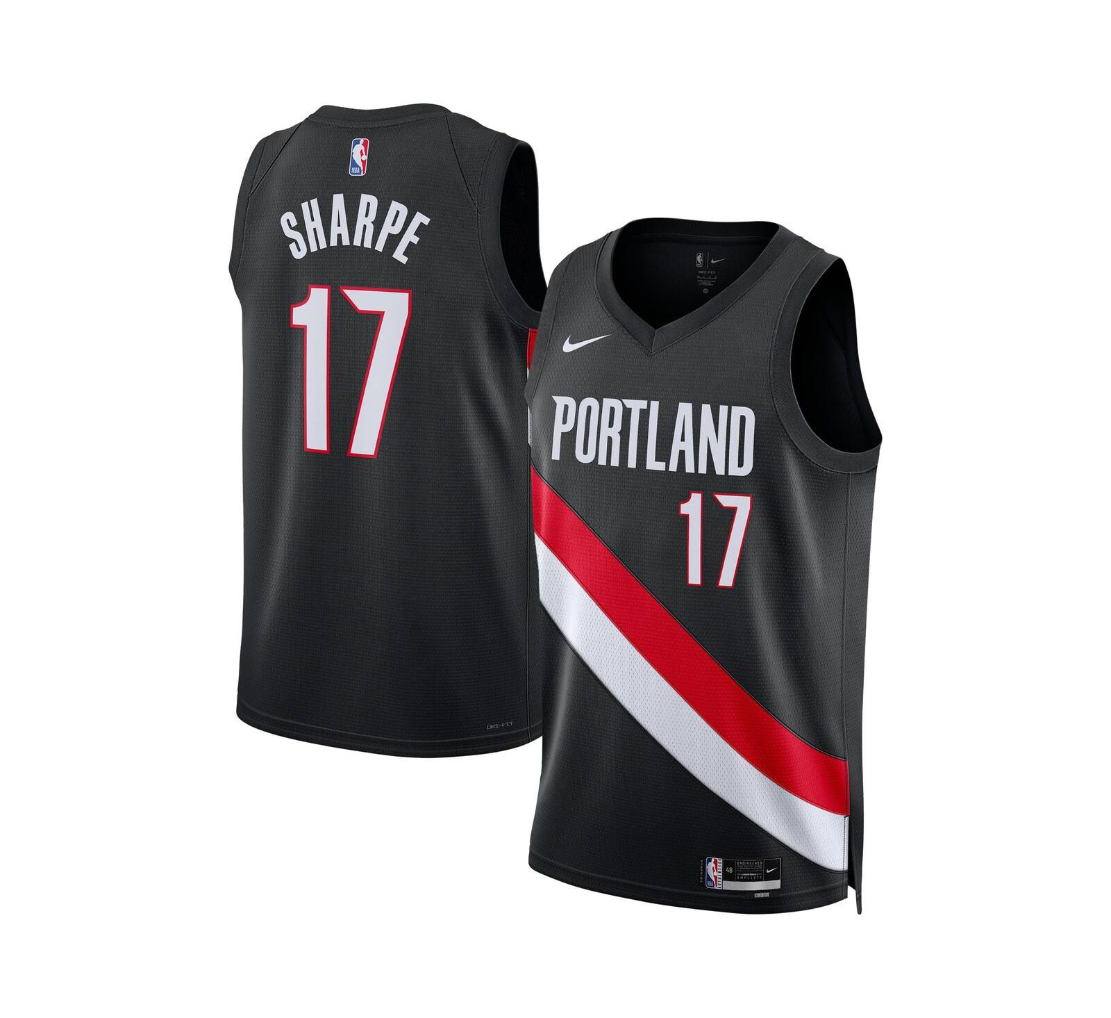 Джерси Nike Men's and Women's Shaedon Sharpe Black Portland Trail Blazers Swingman - Icon Edition