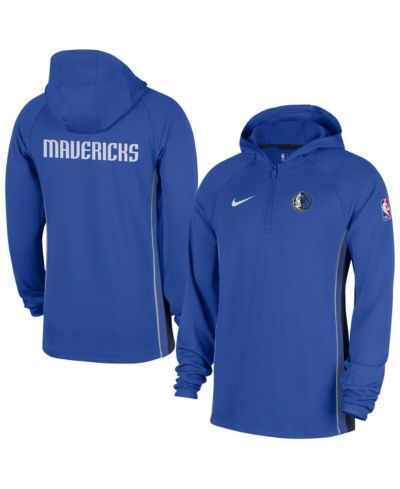 Nike Men's Royal Dallas Mavericks Authentic On Court Zone Quarter-Zip Dri-FIT Hoodie Jacket