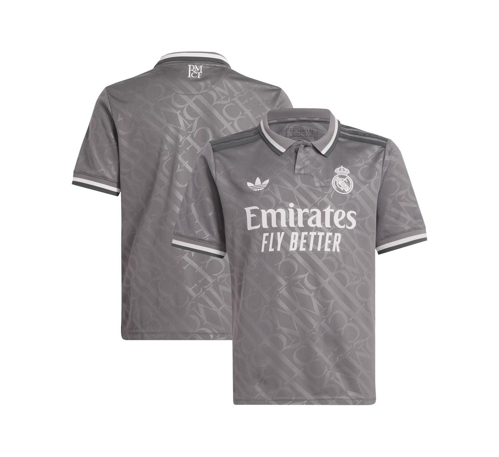 Детская джерси Adidas Originals Charcoal Real Madrid 2024/25 Third Replica