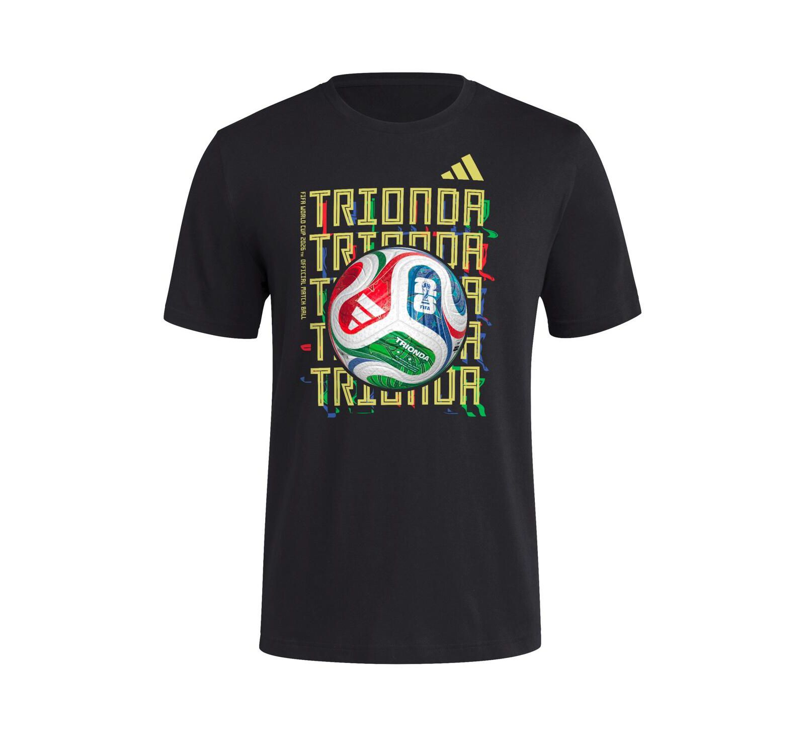 Adidas Men's Black 2026 FIFA World Cup Trionda Match Ball T-Shirt