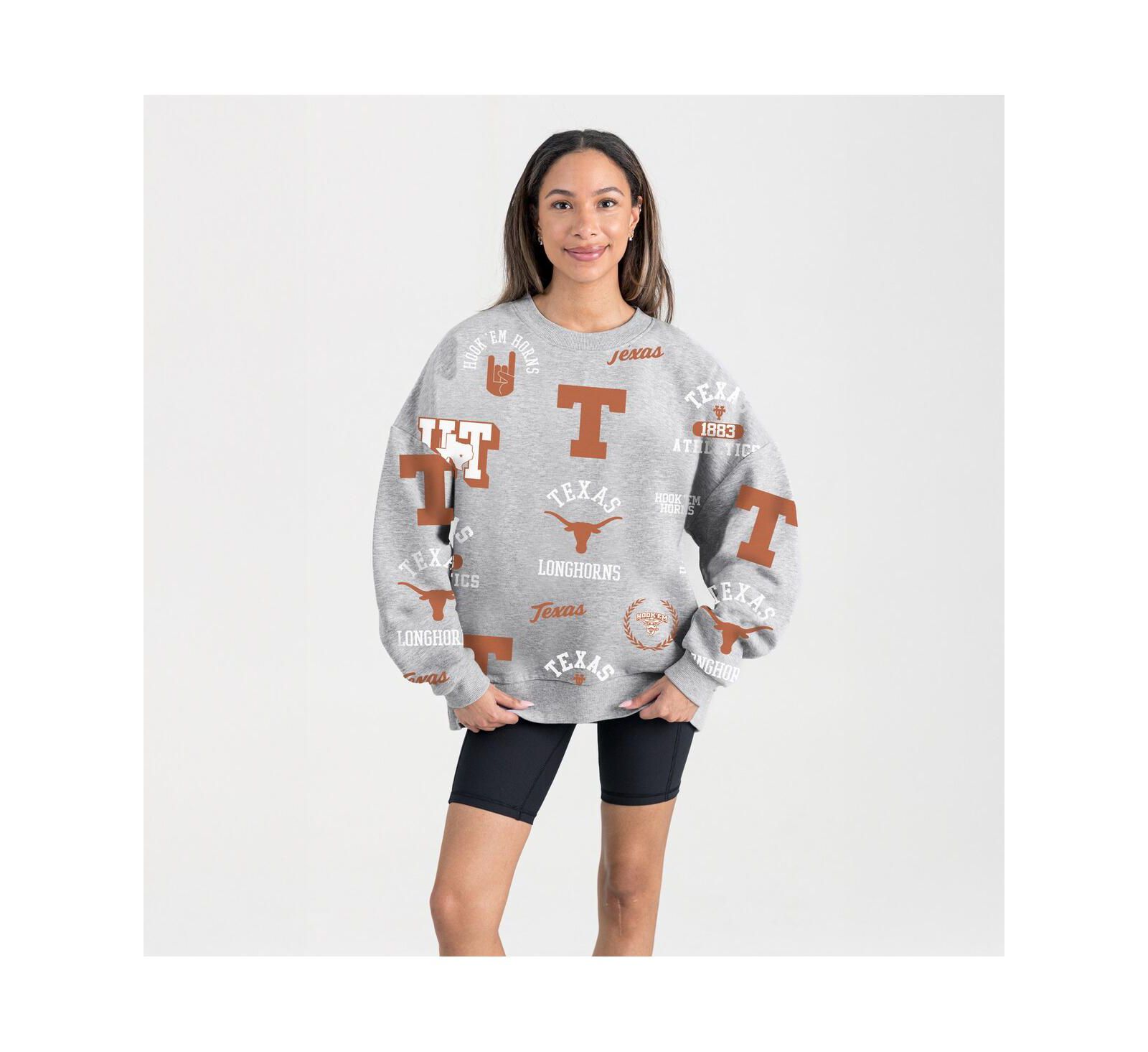 Gameday Couture Women's Gray Texas Longhorns Always on Repeat Fleece Sweatshirt