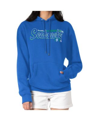 Женское худи Starter Royal Seattle Seahawks Throwback Groovy Script Pullover