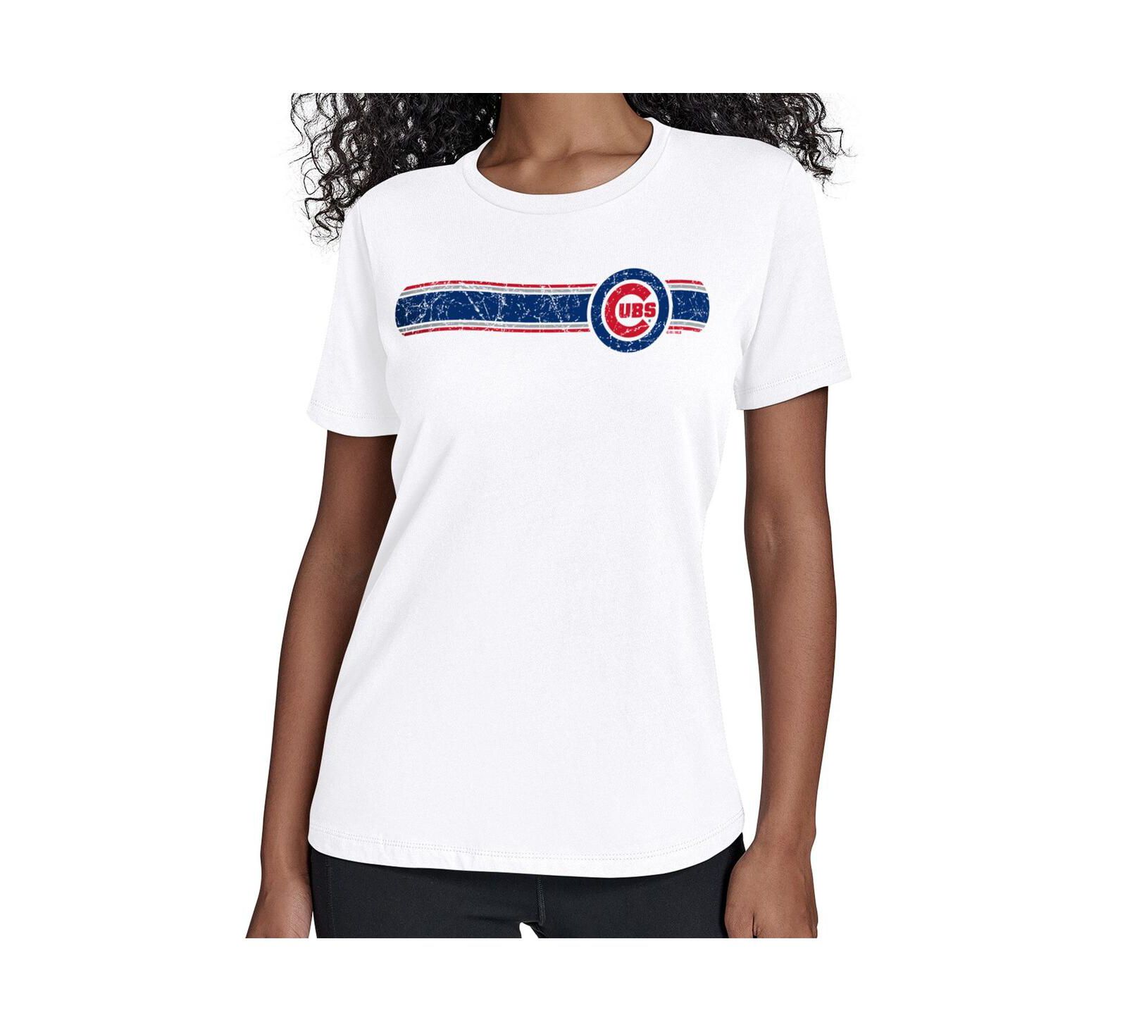 Мужская футболка Starter White Chicago Cubs Team Stripe