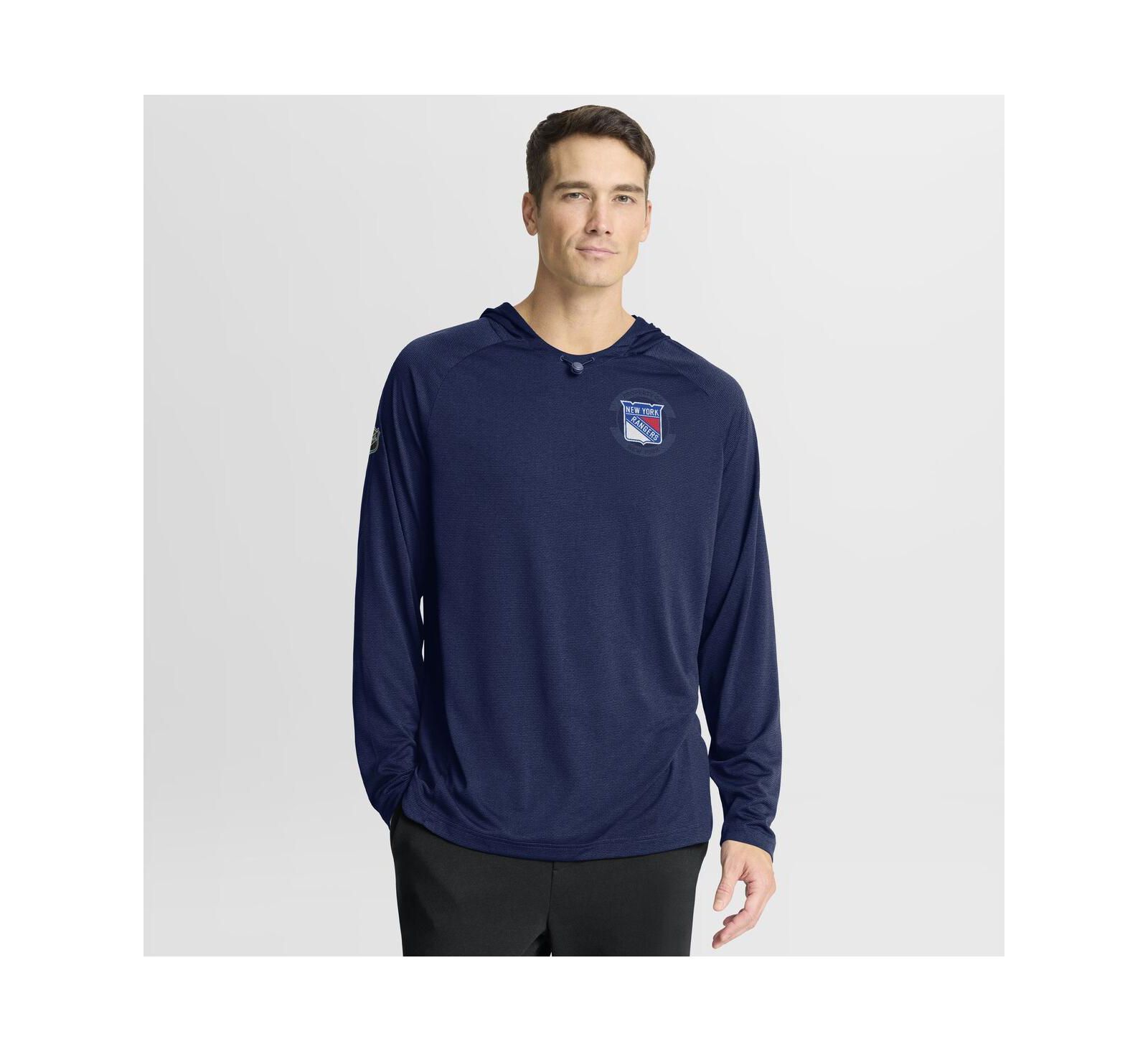 Мужское худи Fanatics Navy New York Rangers Authentic Pro Rink Raglan