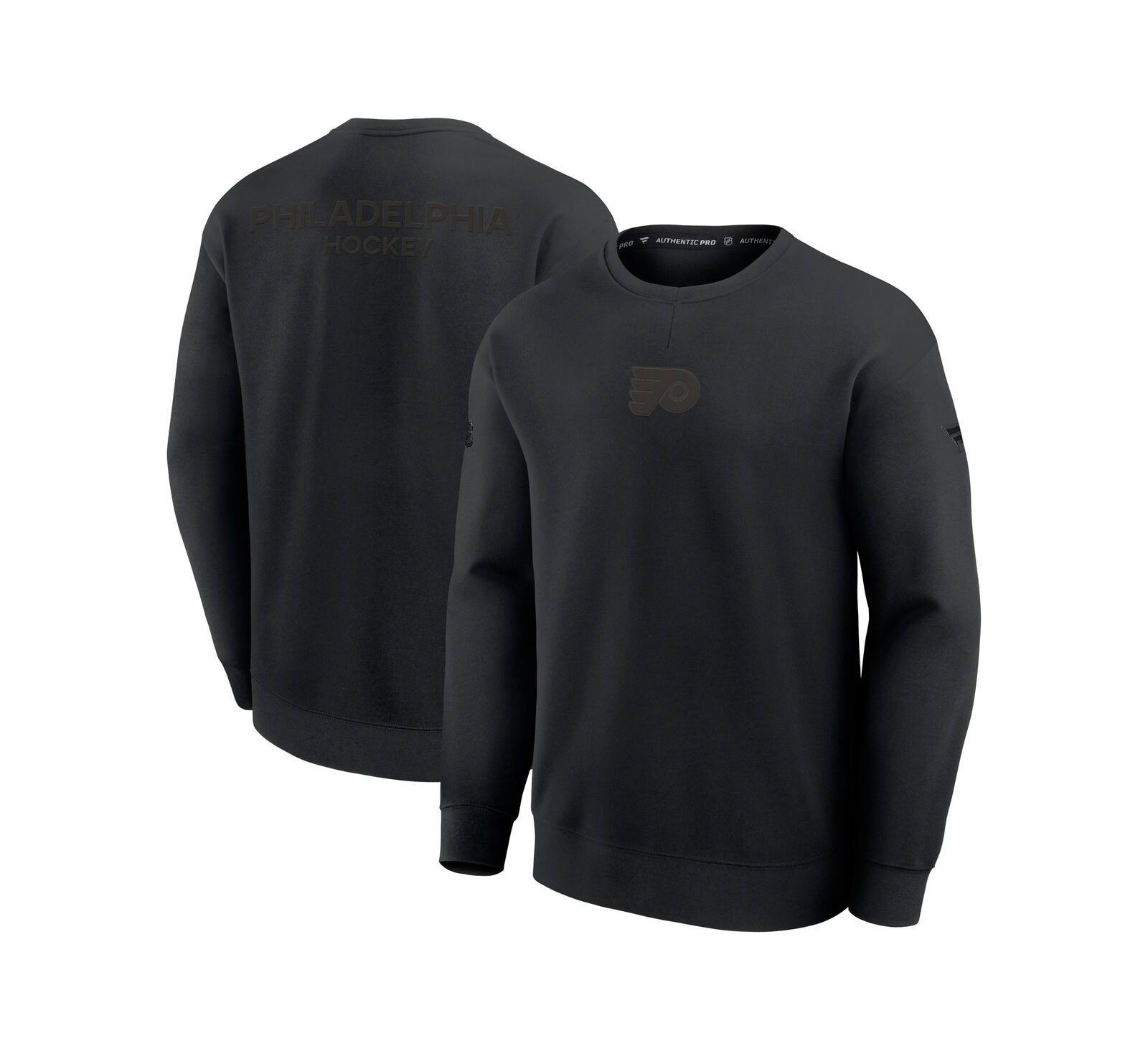 Мужская толстовка Fanatics Philadelphia Flyers Authentic Pro Road черного цвета
