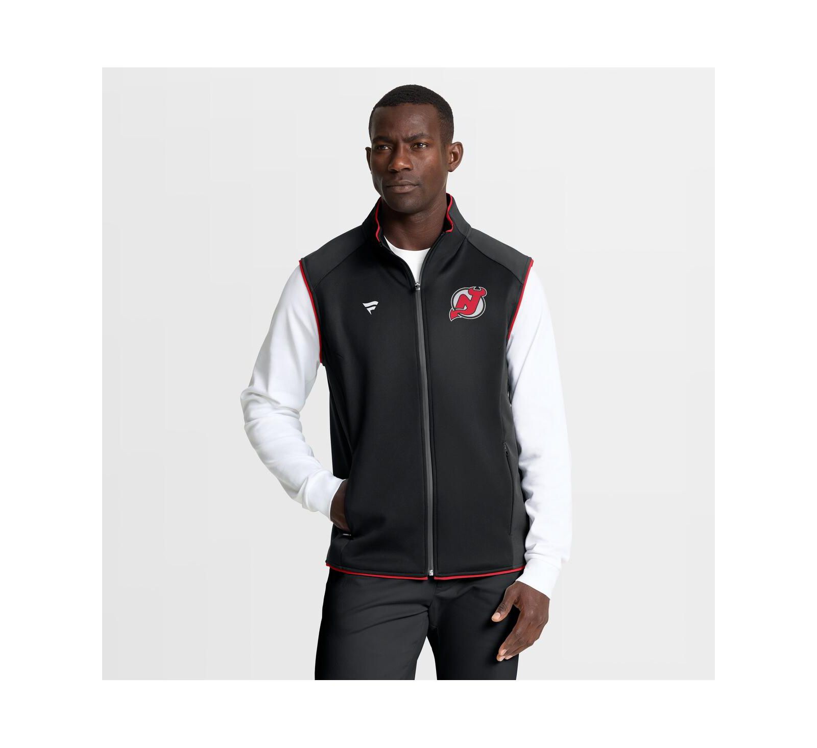 Fanatics Men's Black New Jersey Devils Authentic Pro Rink Full-Zip Vest