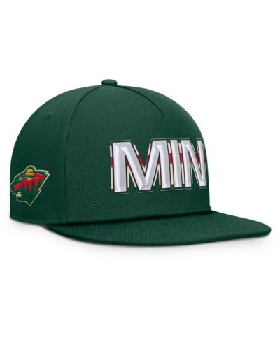 Fanatics Мужская зеленая кепка Minnesota Wild Authentic Pro Rink Team Code Snapback