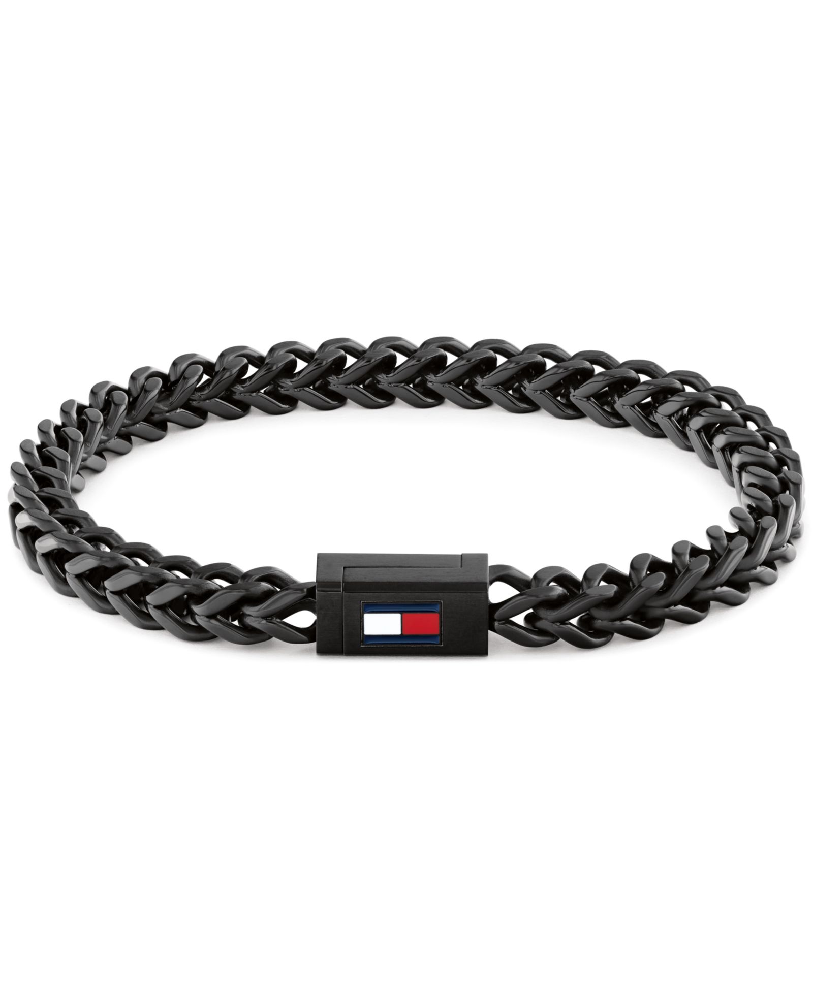 Мужской плетеный браслет Tommy Hilfiger из нержавеющей стали с ионным напылением, черный
