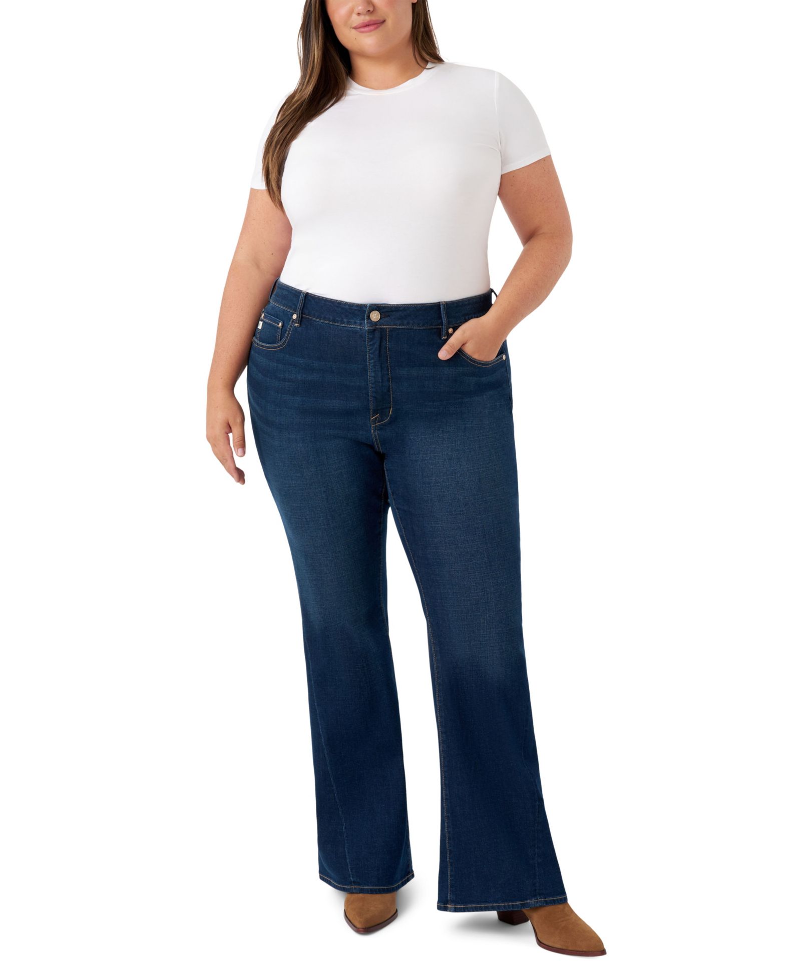 Seven7 Plus Size Generation Flare Jeans