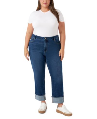 Seven7 Plus Size винтажные прямые джинсы с манжетами
