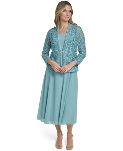 Женское платье Jessica Howard 3/4-Sleeve Jacket with Crewneck Dress