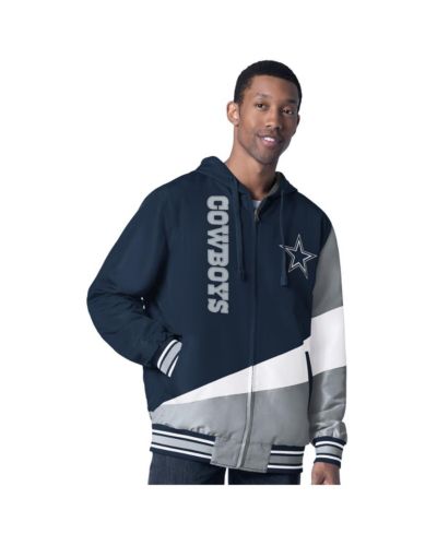 G-III Sports by Carl Banks Men's Navy/Charcoal Dallas Cowboys Dual Threat Reversable Full-Zip Jacket